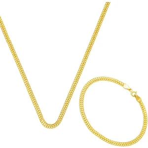 Zincir Kolye ve Bileklikli 14 Ayar Altın Takım