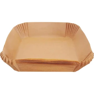 Qiqi Store Hava Fritözü Tek Kullanımlık Kağıt Astarı  Hava Fritözü Için Pişirme Kağıdı Yağa Dayanıklı Suya Dayanıklı Fırında Pişirme Için Parşömen Kavurma Mikrodalga 50 Adet Kare (Yurt Dışından)