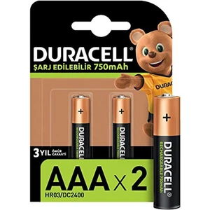 Şarj Edilebilir Aaa 750MAH Piller, 2’li Paket