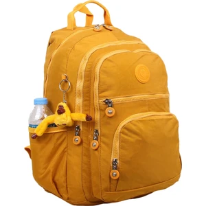 Kenyon Cox 8862 Sarı Unisex Klinkır Aksesuarlı Kumaş Sırt Çantası