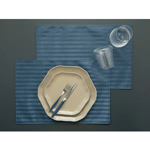 English Home Shine Line Polyester 2'li Amerikan Servis 30 x 45 cm Lacivert