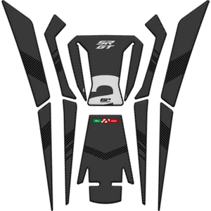GP Kompozit Aprilia SR GT 125 / 200 2022-2023 Uyumlu Tank Pad Siyah