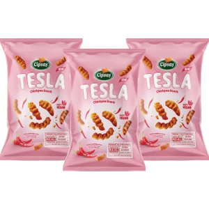 Tesla Paprika Çeşnili Vegan Glutensiz Nohut Cipsi 3 x 65 gr