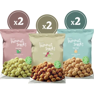 Hummus Snacks Vegan Glutensiz Nohut Cips Seti 6 x 45 gr