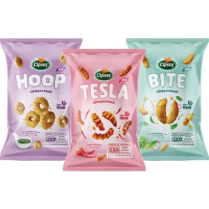 Hoop Tesla Bite Vegan Glutensiz Nohut Cips Seti 3 x 65 gr