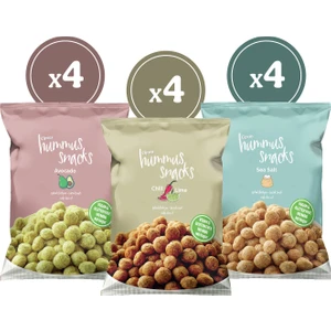 Hummus Snacks Vegan Glutensiz Nohut Cips Seti 12 x 45 gr