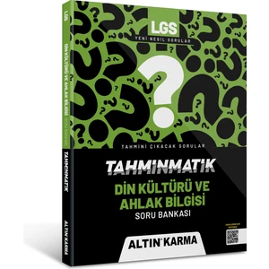Altın Karma Yayınları Tahminmatik LGS 8.Sınıf Din Kültürü ve Ahlak Bilgisi Soru Bankası
