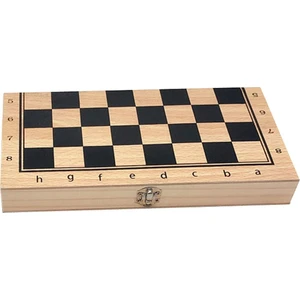 3 Arada 1 Satranç Seti - Depolama ile Katlanan Ahşap Satranç Tahtası - Satranç Damaları Taşımacılar Yeni Başlayanlar Yetişkinler, Taşınabilir ve Seyahat Için Kolay 24X24CM (Yurt Dışından)