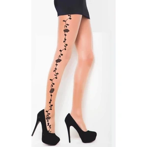 Secret Moda Sarmaşık Desenli 15 Denye Kadın Külotlu Çorap
