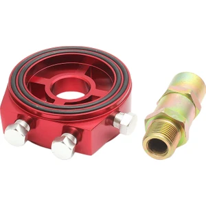 STRADE STORE Araç Yağı Filtre Soğutucu Gösterge Adaptörü - Kırmızı (Yurt Dışından)