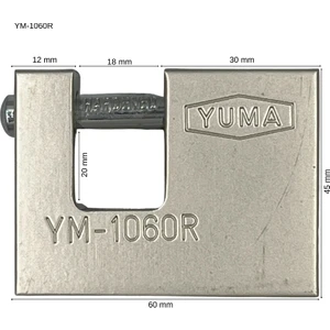 Yuma Asma Kilit Kayar Milli Yatay Gri 60 mm