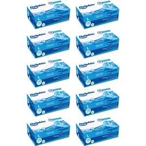 Mavi Nitril Eldiven Pudrasız (L) 100lü Paket 10 Adet