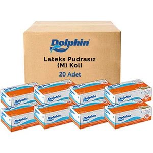 Beyaz Lateks Eldiven Pudrasız (M) 100'LÜ x 20 Paket