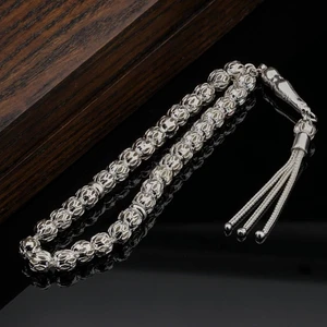 925 Gümüş %100 Tamamen Gümüş Tesbih Model 1