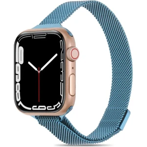 Apple Watch 4 5 6 7 8 Ultra 42MM 44MM 45MM Slim Metal Hasır Kordon