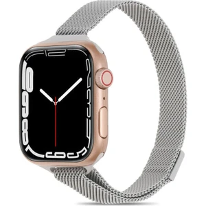 Apple Watch 4 5 6 7 8 Ultra 42MM 44MM 45MM Slim Metal Hasır Kordon