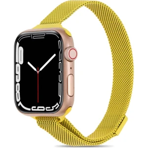 Apple Watch 4 5 6 7 8 Ultra 42MM 44MM 45MM Slim Metal Hasır Kordon