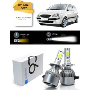 Hyundai Getz Uzun Far Kısa Far Şimşek Etkili LED Xenon