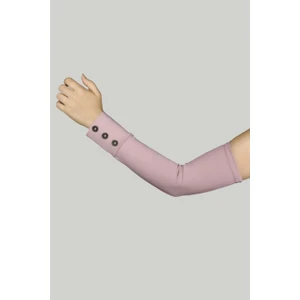 Düğmeli Pratik Tesettür Kolluk Penye Namaz Kolluğu - Koyu Pembe