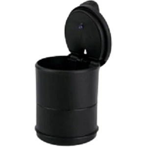 Universal Kül Tablası Kapaklı LED Işıklı Kokusuz Küllük Siyah