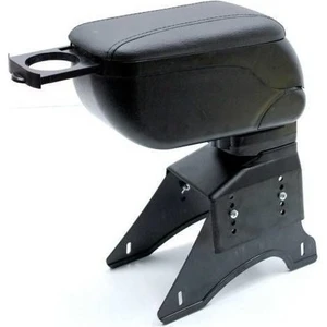 Oto h.i.t. Renault Megane 1 Uyumlu Kol Dayama ve Kolçak Sürgülü Bardaklıklı Ayarlanabilir Siyah Deri