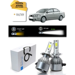 Toyota Avensis Uzun Far LED Xenon Şimşek Etkili 2003 ve Üzeri