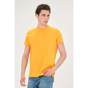 Erkek Yıkamalı Basic T-Shirt Tişört %100 Pamuk Tişört