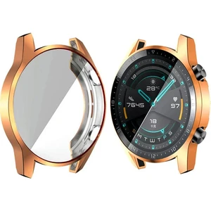 Huawei Watch Gt 2 46MM Uyumlu Önü Kapalı Silikon Ekran ve Kasa Koruyucu Kılıf