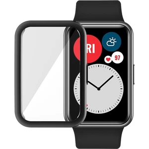 Huawei Watch Fit Uyumlu Önü Kapalı Silikon Ekran ve Kasa Koruyucu Kılıf