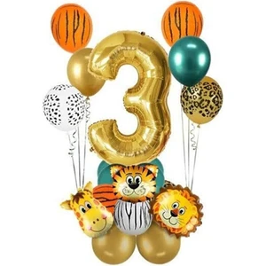 Bi Dolu Mutluluk Yaş Safari Folyo Set Doğum Günü Seti
