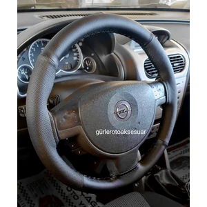 Opel Combo Dikme Direksiyon Kılıfı Noktalı-Soft Siyah (38×105CM)