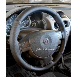 Opel Corsa C Direksiyon Kılıfı Noktalı-Soft Siyah ( 38×105CM )