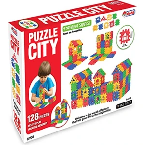 3703 Puzzle City 128 Parça, Çok Renkli