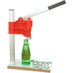Gazoz Kapağı Makinesi Konserve Şişe Aleti Kapak Kapatma Makinesi  500 Kapak  Kırmızı