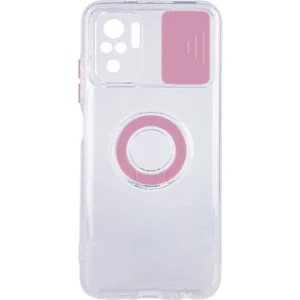 Xiaomi Redmi Note 10 - 10S Kılıf Sürgülü Kamera Lens Korumalı Yüzük Standlı Silikon Kılıf ALL-35291