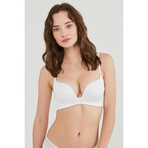 #hiççamaşırı Beyaz Balensiz Decollette Push Up Sütyen