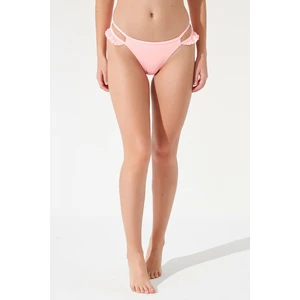 Açık Pembe Miami Frill Side Bikini Altı
