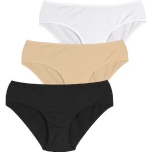 Cover 3lü Pamuklu Çok Renkli Slip Külot