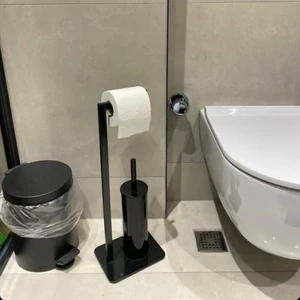 Banyo Tuvalet Kağıtlık Askılı Fırçalı ve Çöp Kovası Seti