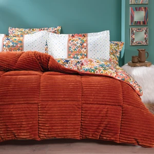 Bedding Diamond Çift Kişilik Triola Set - Turuncu