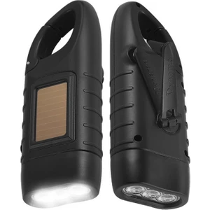 Mom Outdoor Güneş El Feneri Acil LED El Krank Güç Dağcılık Kamp Lambası(Yurt Dışından)