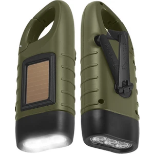 Mom Outdoor Güneş El Feneri Acil LED El Krank Güç Dağcılık Kamp Lambası