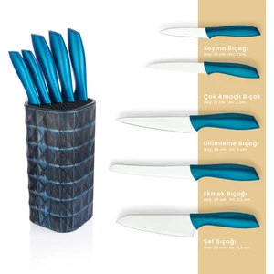 Quick Chef  6 Parca Standlı Bıcak Seti
