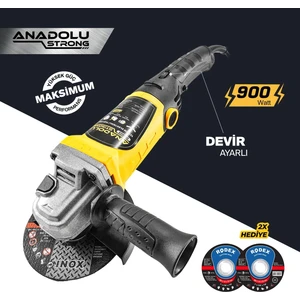 Anadolu Strong  Dm803 Devir Ayarlı Spral Taşlama Makinası 115 Mm 2 Adet Disk