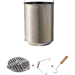 Soba Kovası Alttan Delikli + Izgara + Çengel + Tutacak