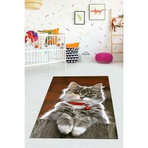 Viyana Home Dijital Baskılı Kaymaz Taban Yıkanabilir Modern Kedili Çocuk Odası Halısı VHÇ-SD-221
