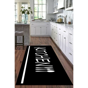 Viyana Home Dijital Baskılı Kaymaz Taban Yıkanabilir Kitchen Yazılı Modern Mutfak Halısı VHM-HM-591