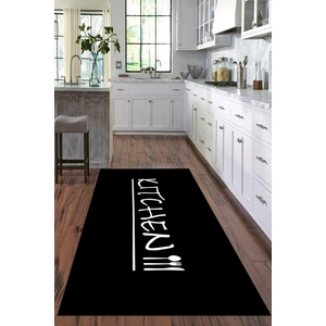 Viyana Home Dijital Baskılı Kaymaz Taban Yıkanabilir Kitchen Yazılı Modern Mutfak Halısı VHM-HT-620