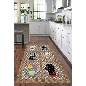 Viyana Home Dijital Baskılı Kaymaz Taban Yıkanabilir Modern Mutfak Halısı VHM-HT-825