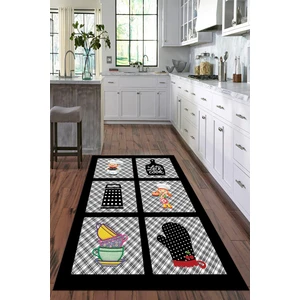 Viyana Home Dijital Baskılı Kaymaz Taban Yıkanabilir Modern Mutfak Halısı VHM-HT-822
